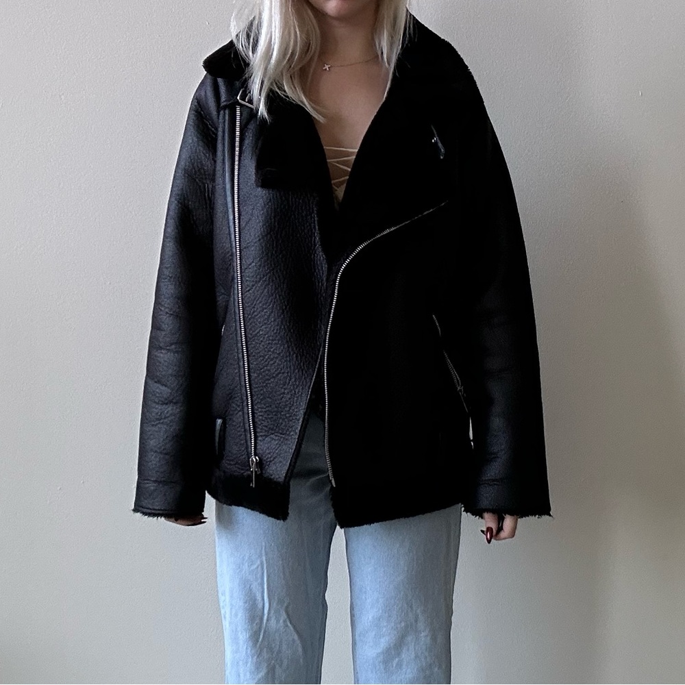 Black Aviator Jacket Na-Kd